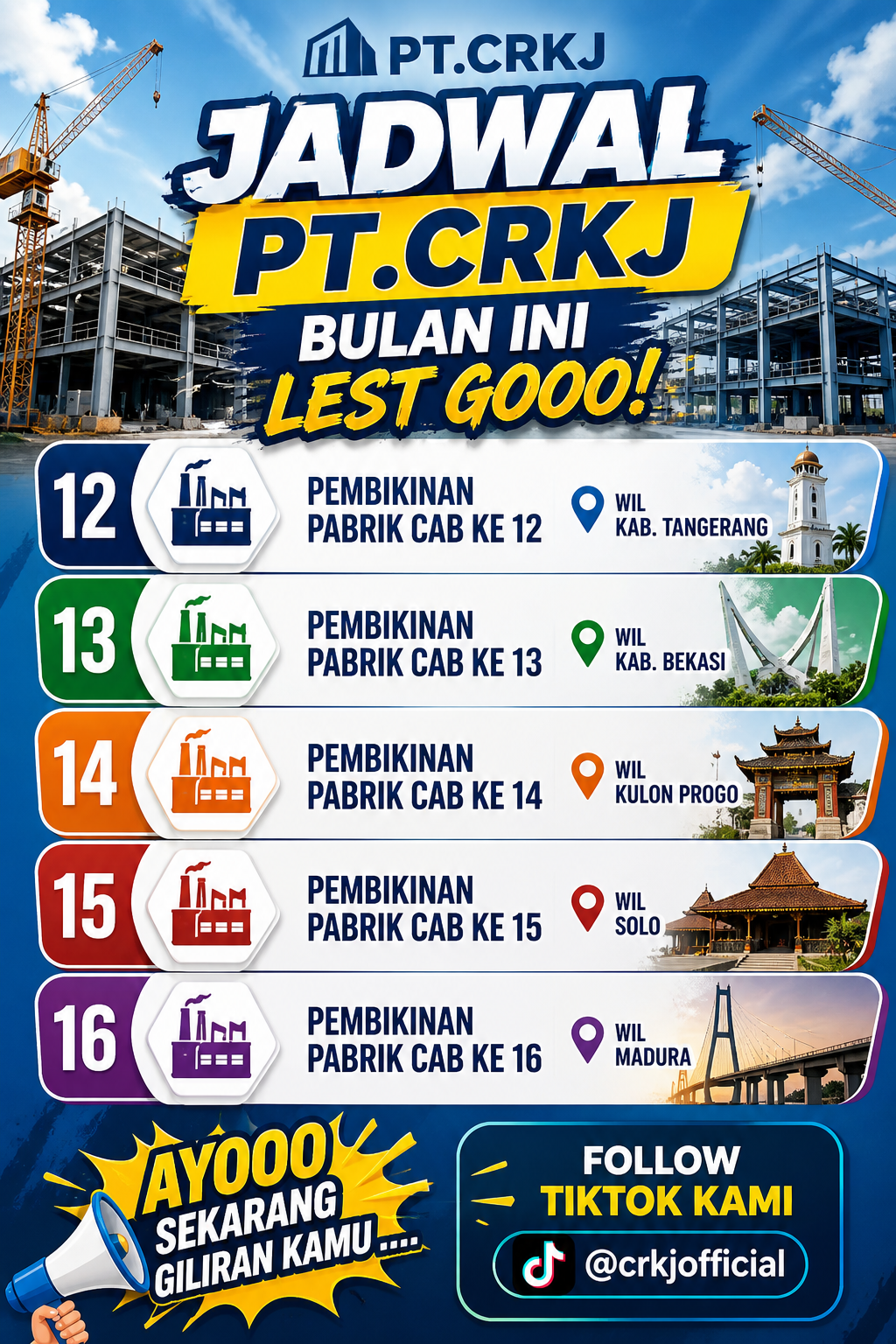 Jadwal PT.CRKJ